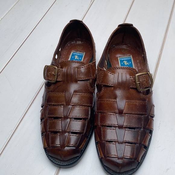 NWOT Vintage Leather Fisherman's Sandals - Picture 3 of 14